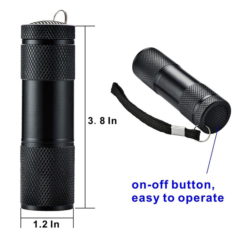 Optimal Shop 10 Pack UV Blacklight 9 LED Flashlight Torch Light Outdoors Etc - Image 3